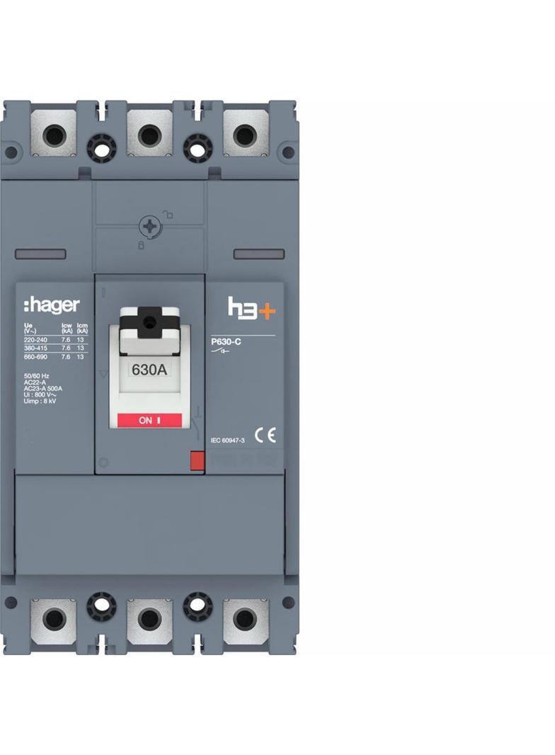 MCCB Rozłącznik mocy h3+ P630 3x630A HCW630AR HAGER