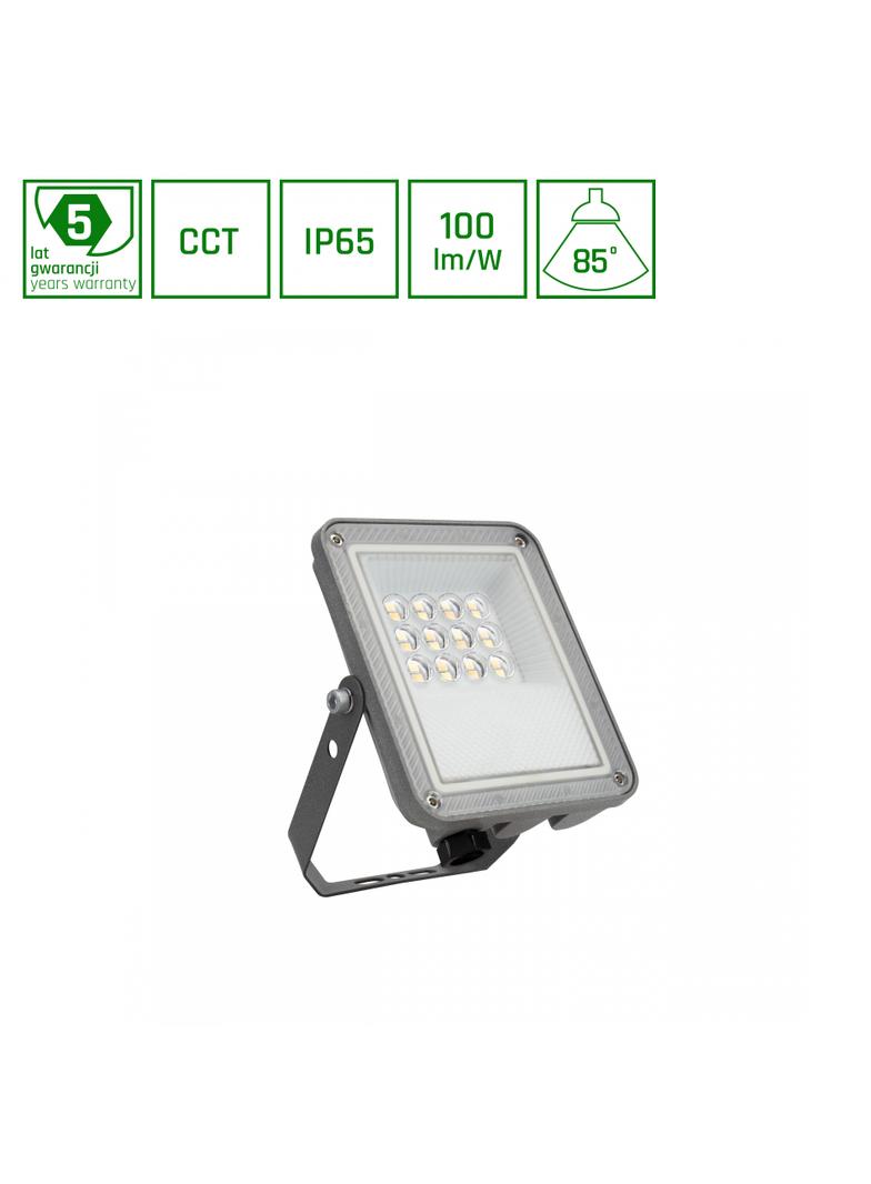 NOCTIS MAX CCT NAŚWIETLACZ 10W CCT 230V IP65 148x112x28mm SZARY 5 LAT GWARANCJI