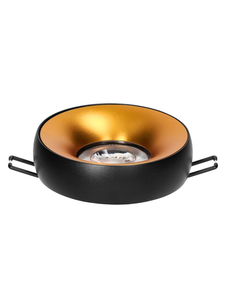 DORADO R, ramka dekoracyjna oprawy punktowej, GU10 max. 35W, okrągła, stała, czarno-złota