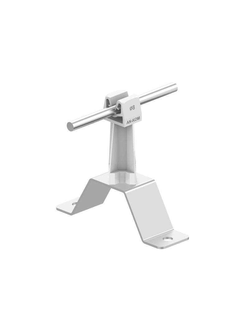 Uchwyt na pł.prof.stalow.Z-zatrzask H=7cm/OH/ słupek szary