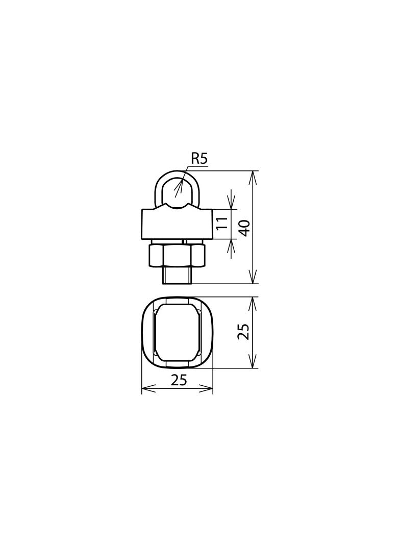 Zacisk KS, 1-częściowy M10, podkładka sprężysta, St/tZn