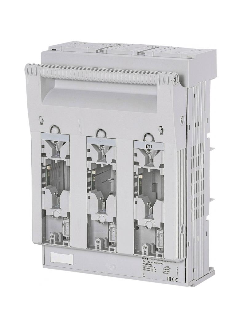 Rozłącznik bezpiecznikowy KVL-2 3P M10-M10 LED 001690883 ETI