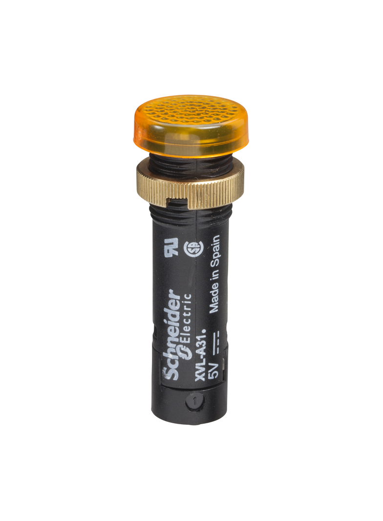 Harmony XVL Lampka sygnalizacyjna fi12 żółta LED z pokrywą 12V XVLA325 Schneider