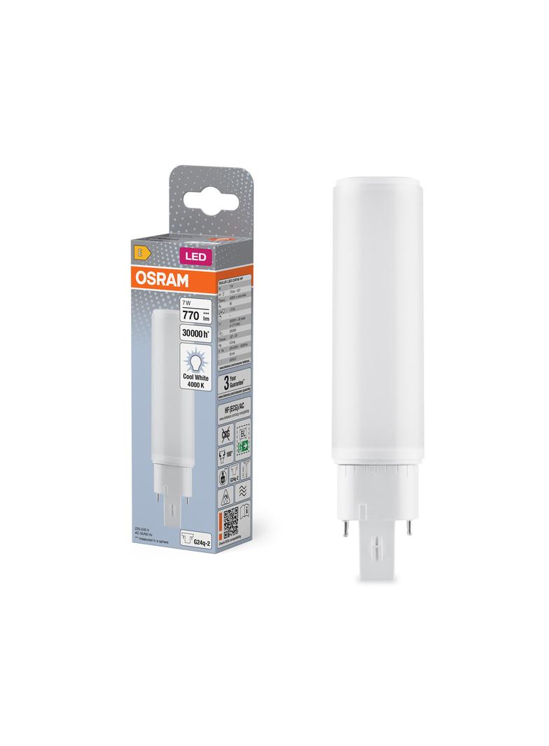 Lampa DULUX D E LED FR 18 ECG, AC mains 7W 840 G24q-2