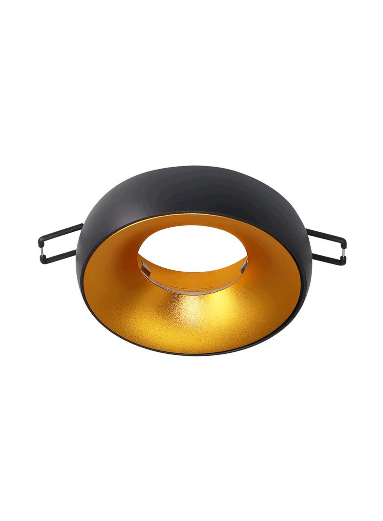 DORADO R, ramka dekoracyjna oprawy punktowej, GU10 max. 35W, okrągła, stała, czarno-złota