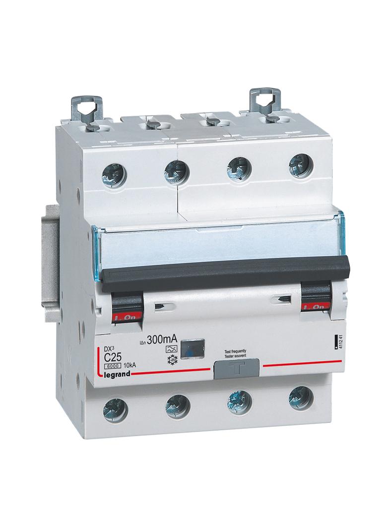 WYŁĄCZNIK RÓŻNICOWONADPRĄDOWY P 314 4P C 25A 300MA TYP A SERII DX3, Legrand