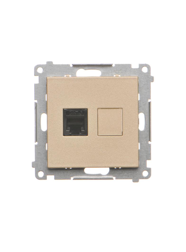 Simon 55 Gniazdo telefoniczne pojedyncze RJ12 Szampański mat