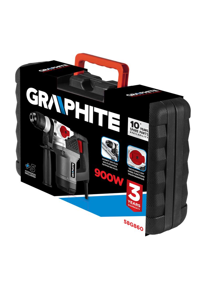 Młot udarowy SDS+ 900W, walizka