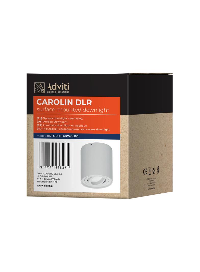 CAROLIN DLR GU10 downlight max 35W, IP20, okrągły, biały AD-OD-6146WGU10 ORNO