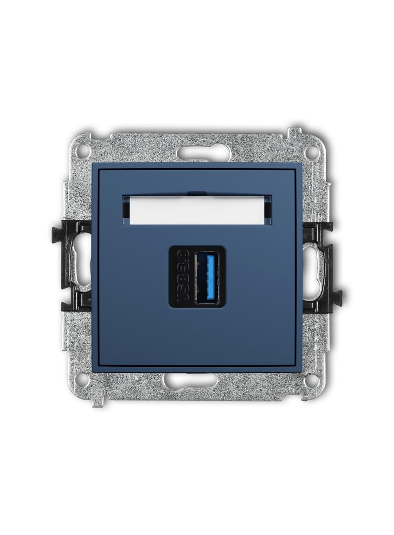 ICON Mechamizm gniazda pojedyncze USB typ A-A 3.0 navy blue 64IGUSB-5 KARLIK