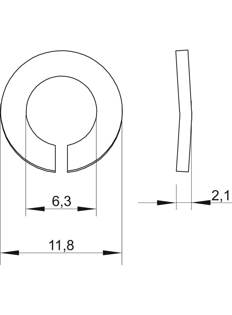 DIN 128 A M6 V4A, Podkładka sprężysta