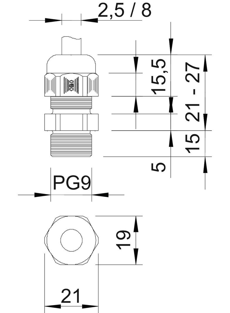 V-TEC/L, DŁAWIK V-TEC Z DŁ.GWINT.PG9 S