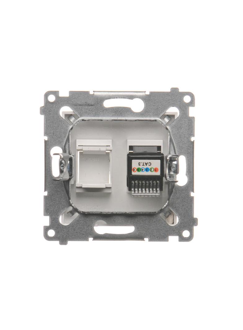 Simon 54 Gniazdo telefoniczne pojedyncze RJ12 biały