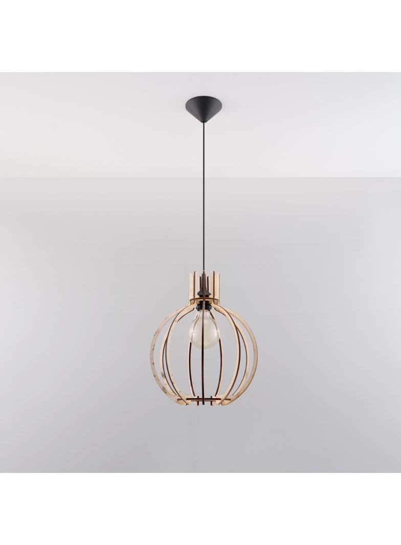 Sollux Lampa wisząca ARANCIA naturalne drewno SL.0391