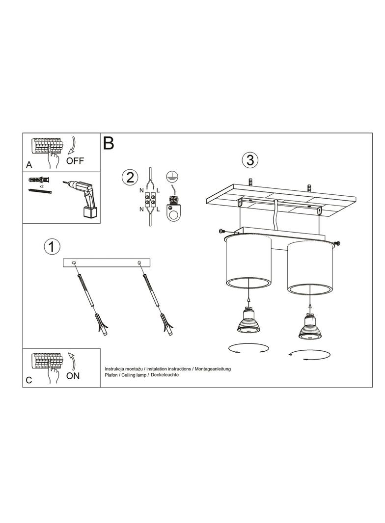 Sollux Plafon ORBIS 2 czarny SL.0054