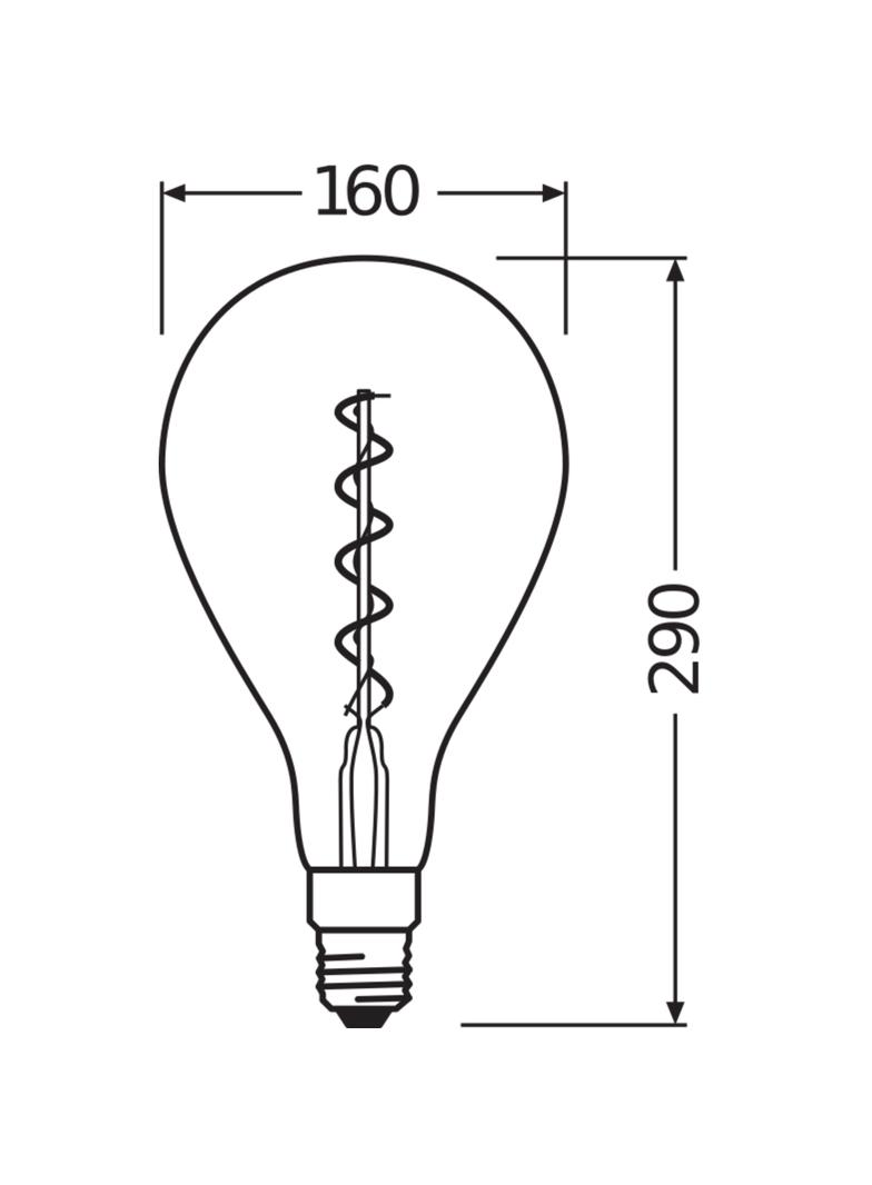 Żarówka LED Vintage 1906 LED CL A160 FIL GOLD 28 dim 5W/820 E27 4058075269705 LEDVANCE