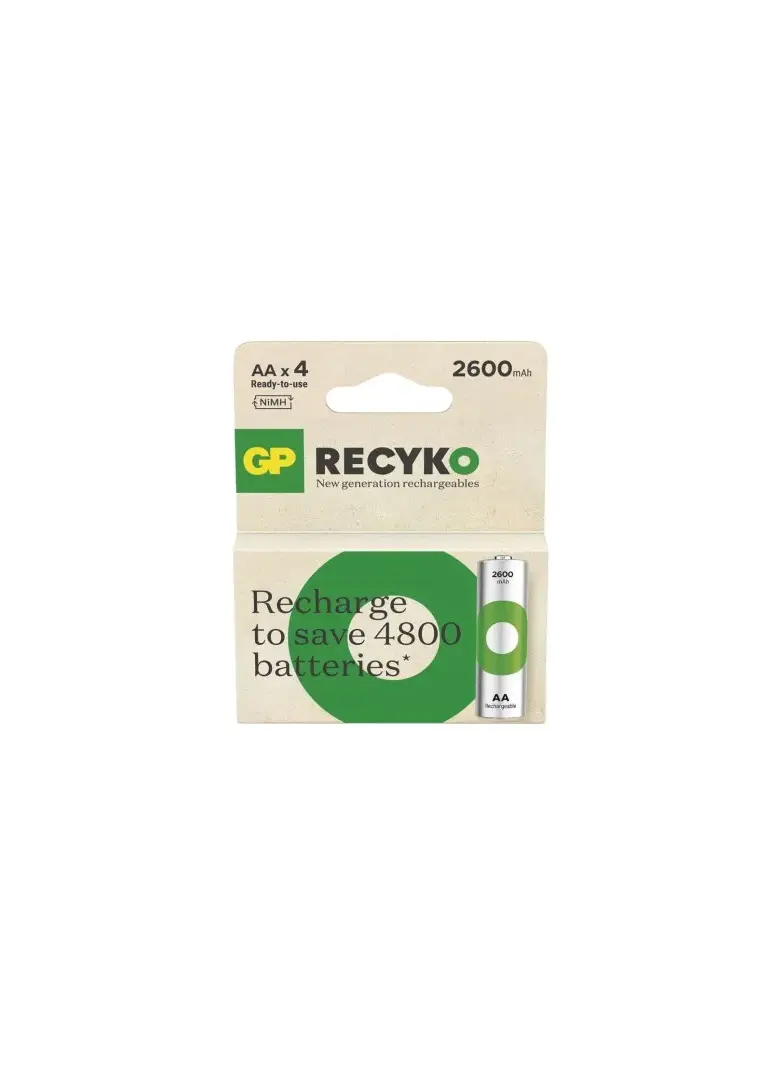 GP Akumulatorek ReCyko NiMH (niklowo-wodorkowa) 2600mAh AA (R6) /4szt./ EMOS