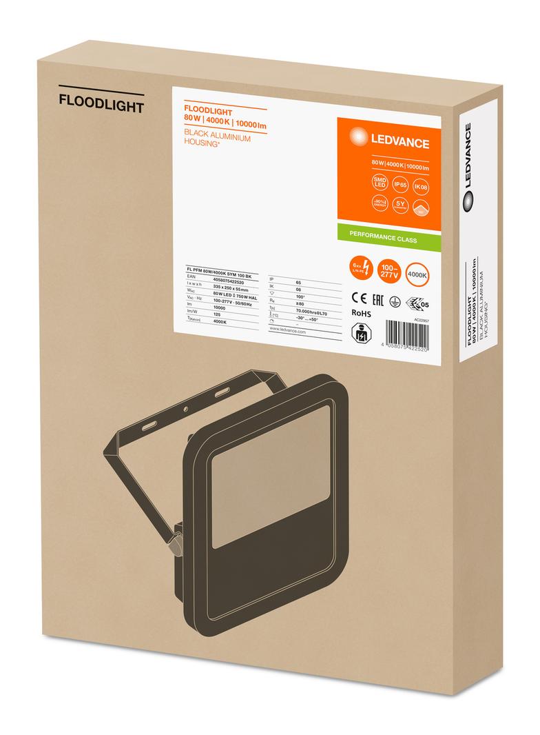 Naświetlacz FLOOD LED PERFORMANCE 80W 4000K SYM 100 black