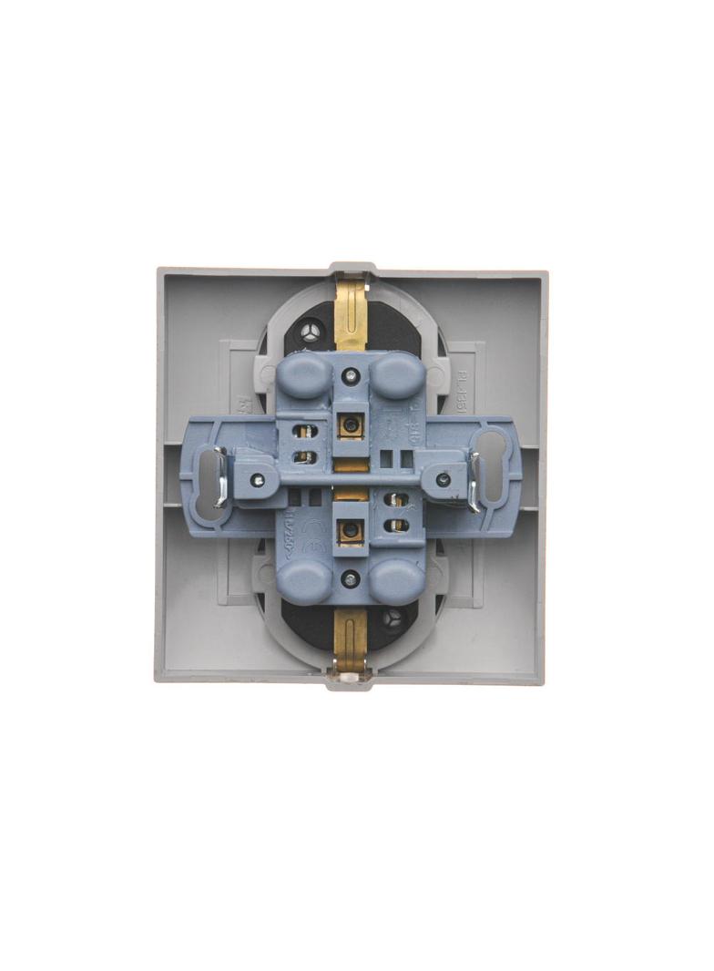 Simon 54 Gniazdo Schuko z przesłonami podwójne 16A z. śrub. złoty mat