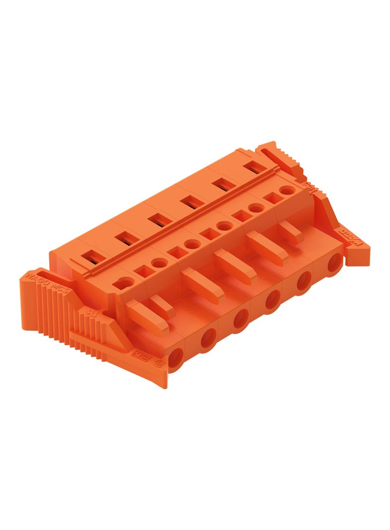 MCS-MIDI Classic gniazdo 6-bieg. pomarańczowe raster 7,62 mm /25szt./ WAGO