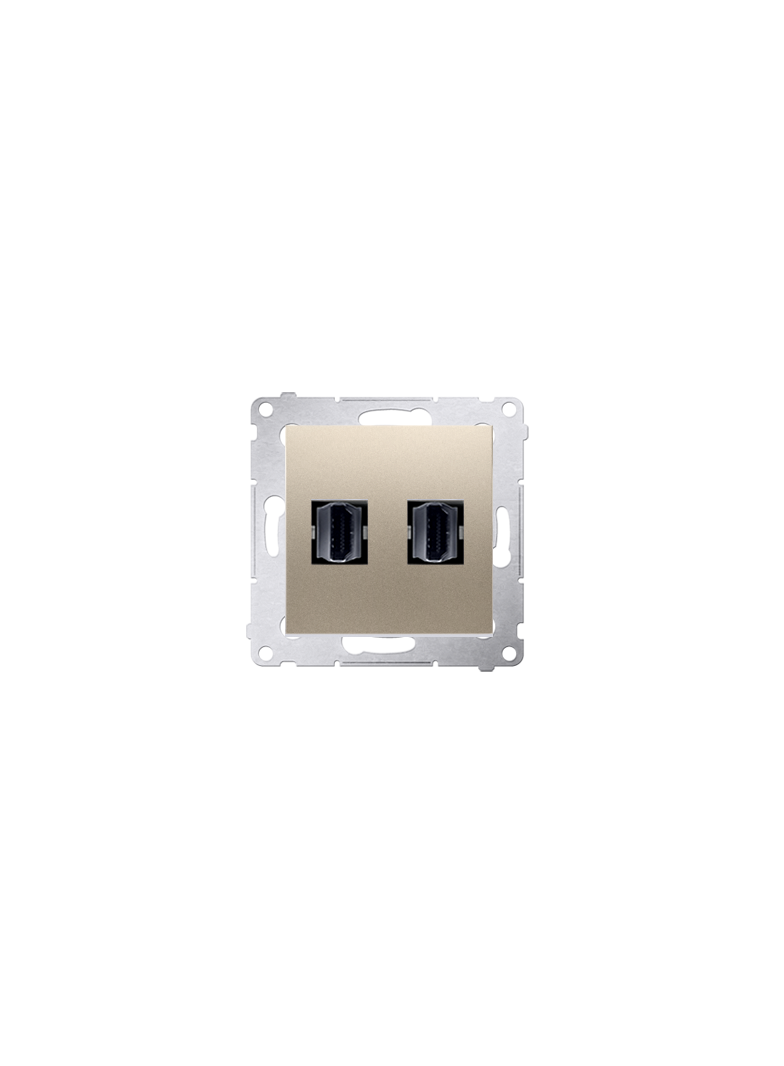 Simon 54 Gniazdo HDMI podwójne złoty mat DGHDMI2.01/44 KONTAKT