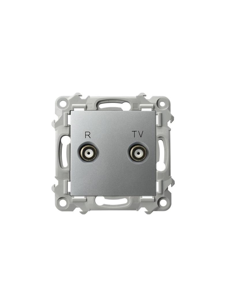 SZAFIR Gniazdo RTV końcowe - kolor srebro