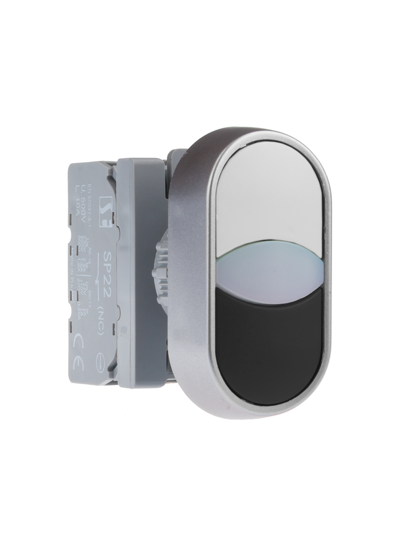 PRZYCISK DWUKLAWISZOWY 2 ZWIERNE BIAŁO-CZARNY