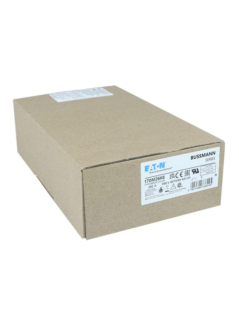 250A 690V aR 00TN/80 TYPE T IND. FUSE Wkładka szybka 250A AC 690V DIN 00 aR DIN IEC nieizol 170M2668
