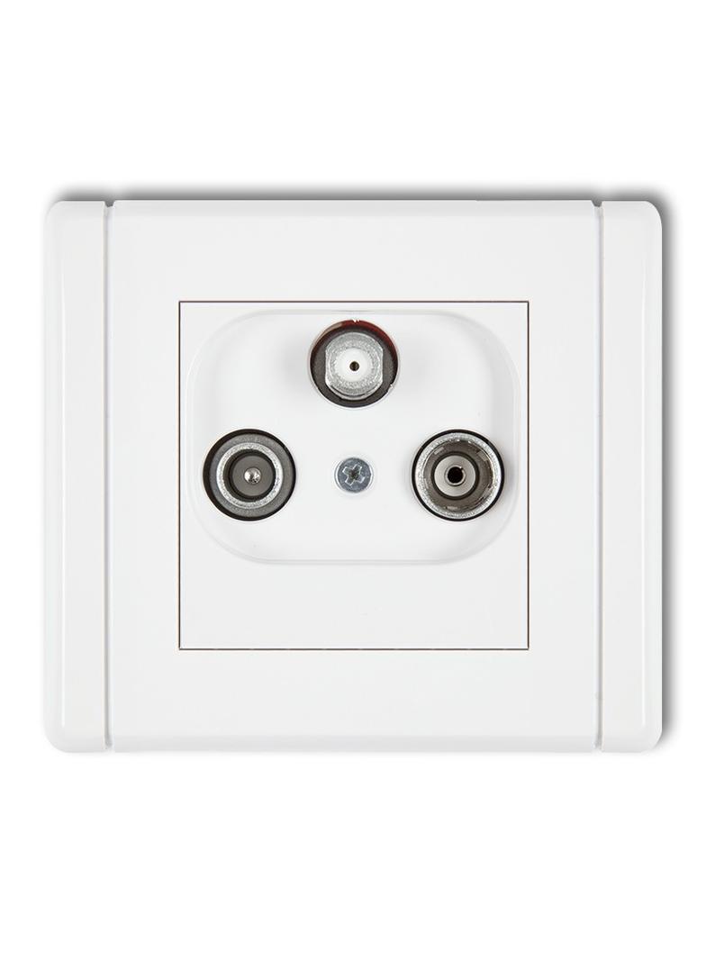 FLEXI Gniazdo abonenckie RTV-SAT końcowe 1,5dB biały