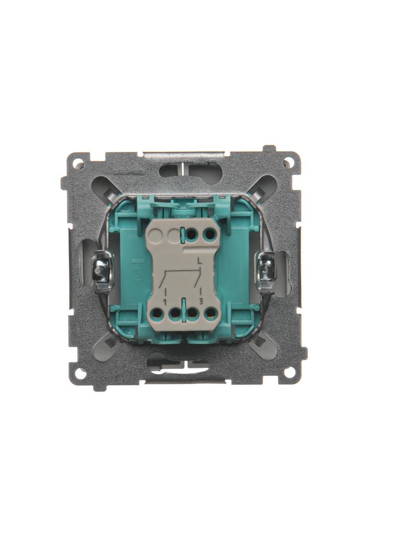 Simon Basic Łącznik świecznikowy 10A 250V szybkozłączka stal inox BMW5.01/21 KONTAKT
