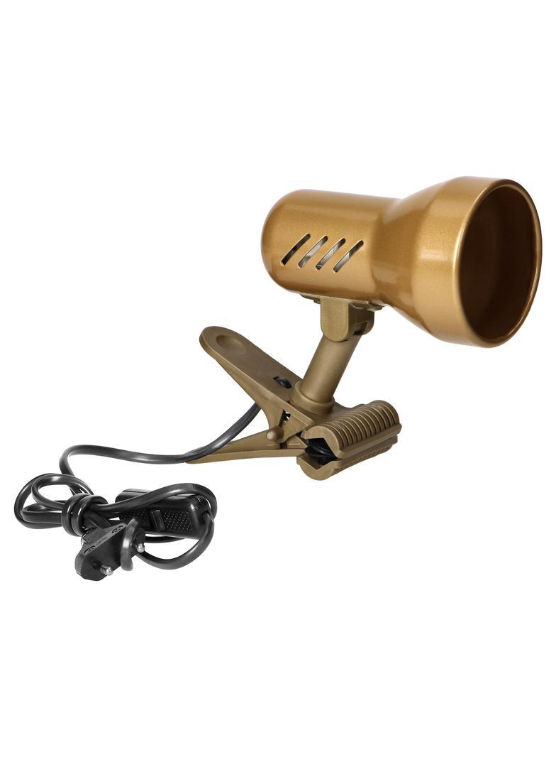 Dalla lampa biurkowa z klipsem 40W E27 stal + tworzywo złota DL-10/C ORNO