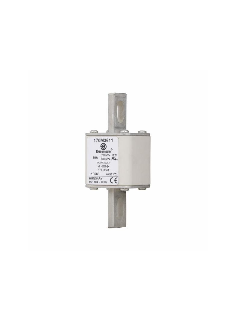 FUSE 80A 690V 1*FU/78 AR UC Wkładka szybka 80A AC 690V rozmiar 1 45x45x110 mm aR IE 170M3611 EATON
