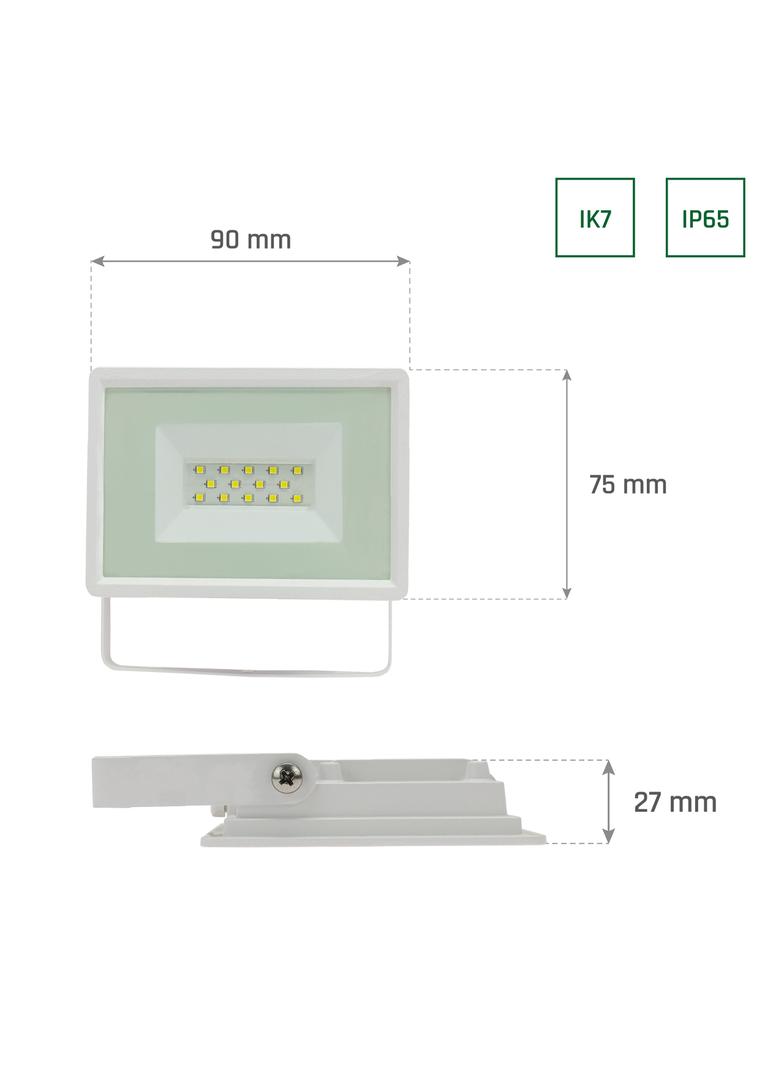 NOCTIS LUX 3 NAŚWIETLACZ 10W NW 230V IP65 90x75x27mm BIAŁY