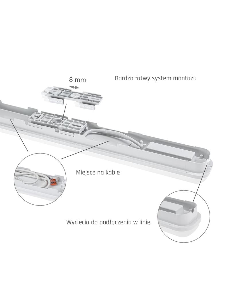 LIMEA GO 25W 60cm IP65 CW 230V 120st IP65 IK07