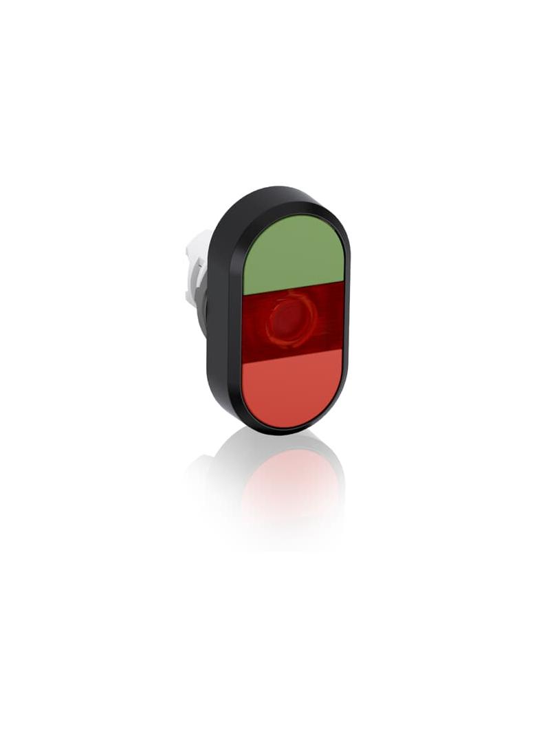 Przycisk podwójny bez tekstu czerwone pole podświetlany MPD1-11R