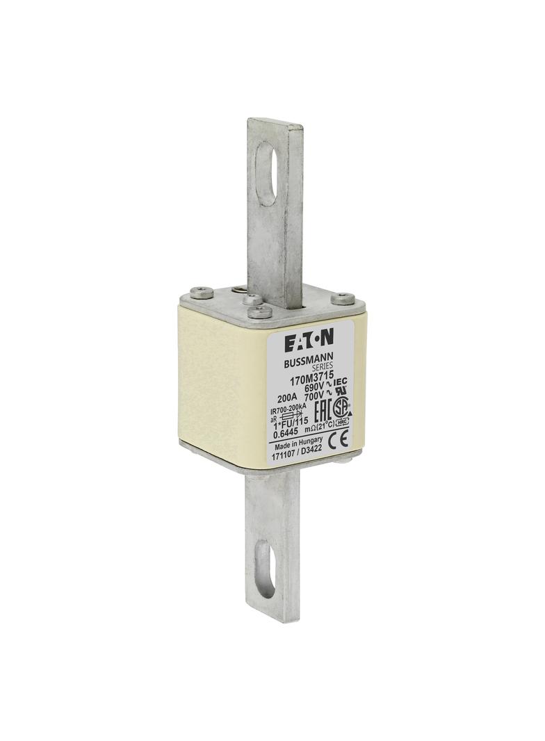 FUSE 200A 690V 1 FU 115 AR UC Wkładka szybka 200A AC 690V rozmiar 1 45x45x148 mm aR, 170M3715 EATON