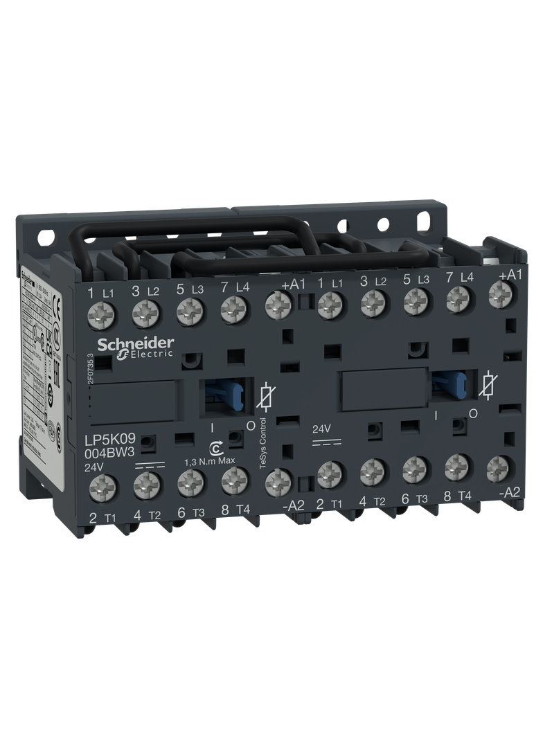 Stycznik nawrotny TeSys K 20A 4P 4Z cewka 24VDC zaciski skrzynkowe LP5K09004BW3 Schneider