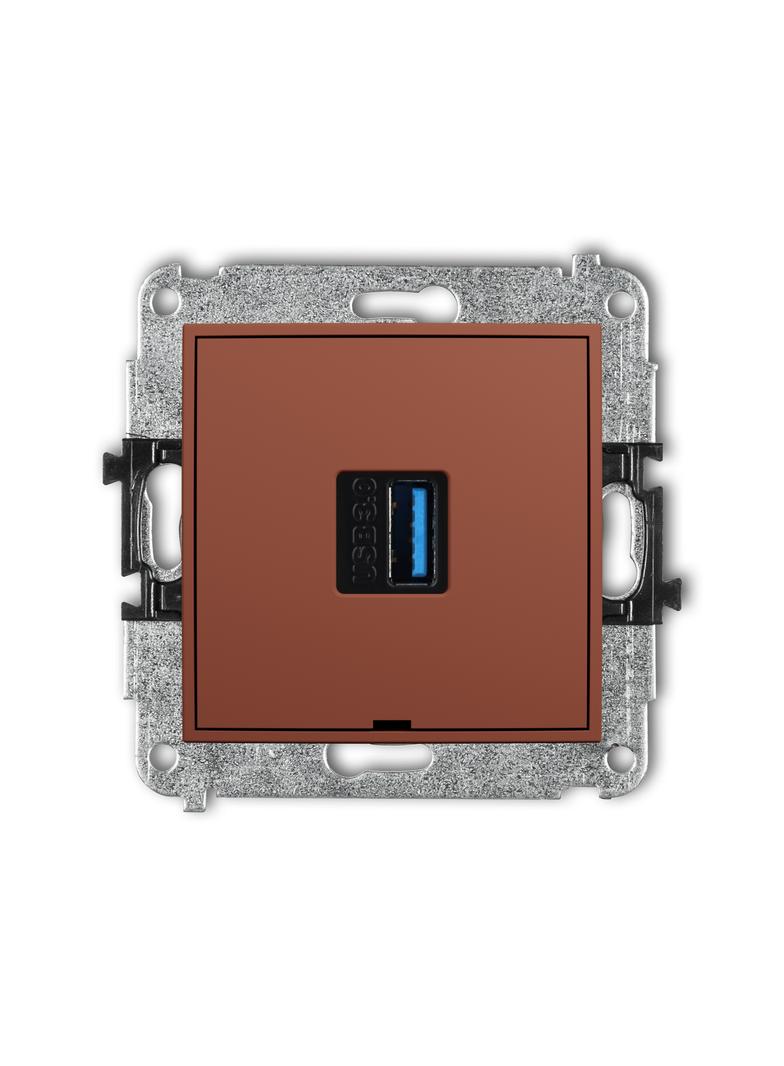 ICON Mechamizm gniazda pojedyncze USB typ A-A 3.0 terakota 63IGUSBBO-5 KARLIK