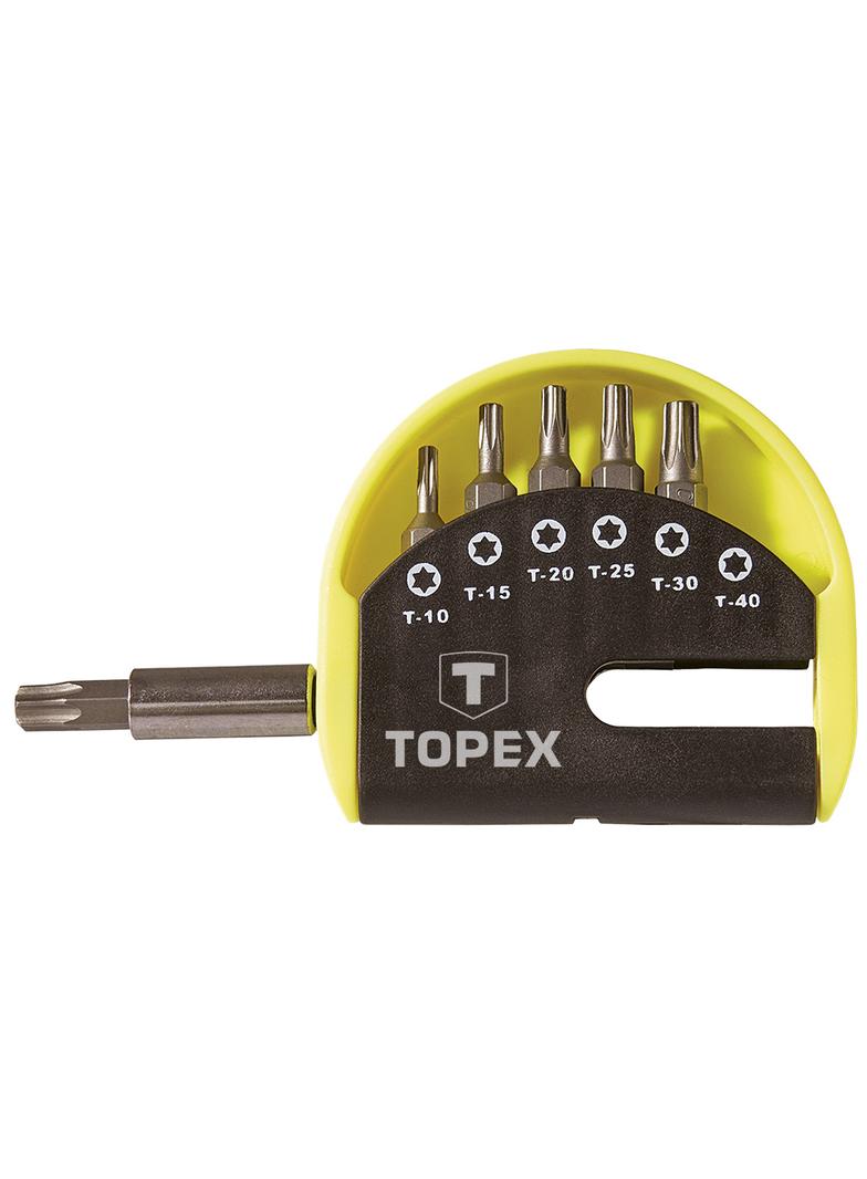 Końcówki wkrętakowe z uchwytem zestaw 7szt, TOPEX GTX 39D351 GTX Poland