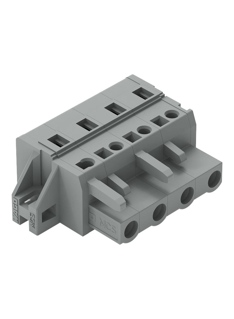 MCS-MIDI Classic gniazdo 4-bieg. szare raster 7,5 mm /50szt./ WAGO