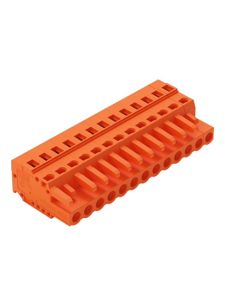 MCS-MIDI Classic gniazdo 13-bieg. pomarańczowe raster 5,08 mm /25szt./ WAGO