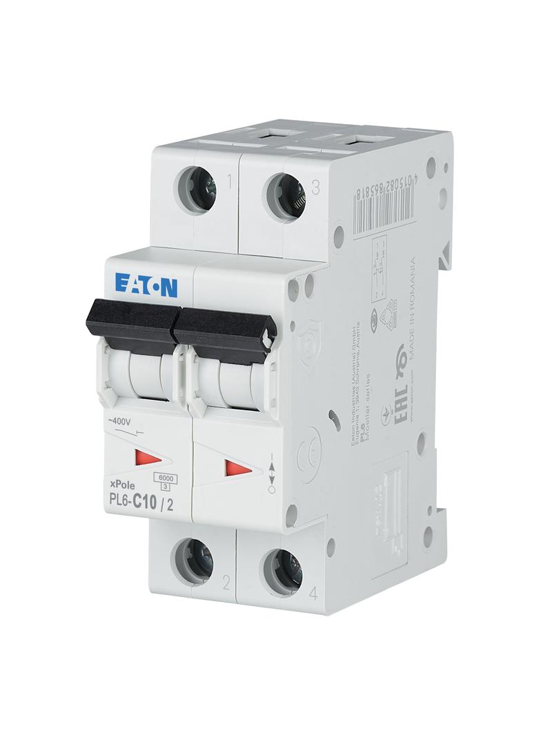 PL6-C10/2 Wyłącznik nadprądowy 6kA C10A 2P 286565 EATON
