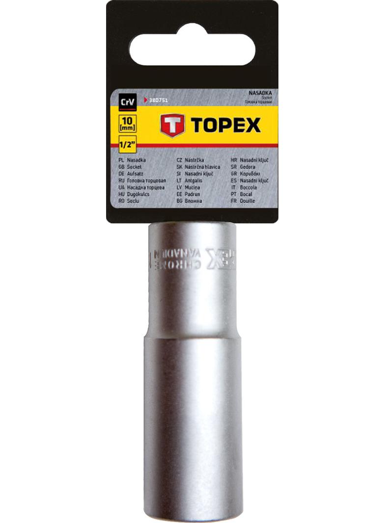 Nasadka sześciokątna długa 1/2", 10 mm