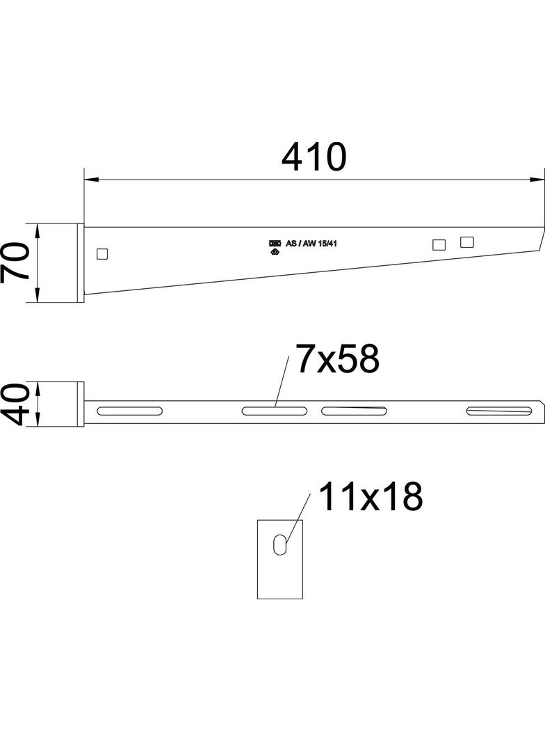 AW 15/41, WYSIĘGNIK AW 15/410MM FT