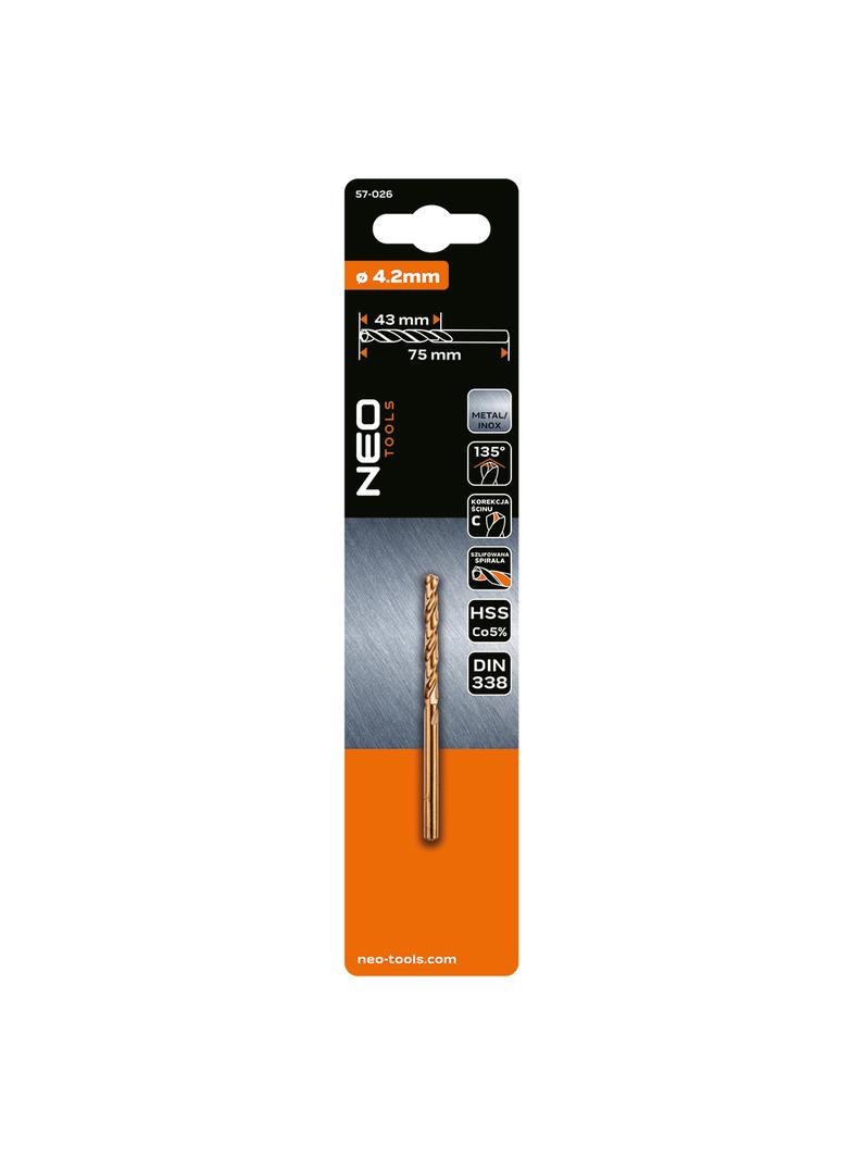 Wiertło do metalu HSS-Co 4,2mm GRAPHITE 57H026 GTX 57-026 GTX Poland