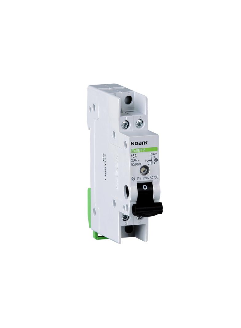 Ex9BT2 1CO 16AX LED230VAC/DC Przełącznik instalacyjny 16 AX styki 1 CO lampka LED 230V AC/DC 102678 NOARK