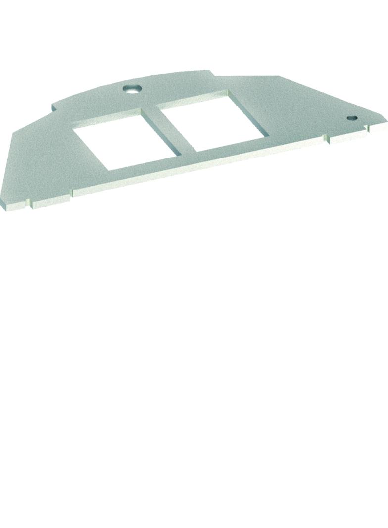 tehalit.VE-EE Płytka montażowa 2xRJ Typ 01 Keystone 19,3x14,8 BSM012 HAGER