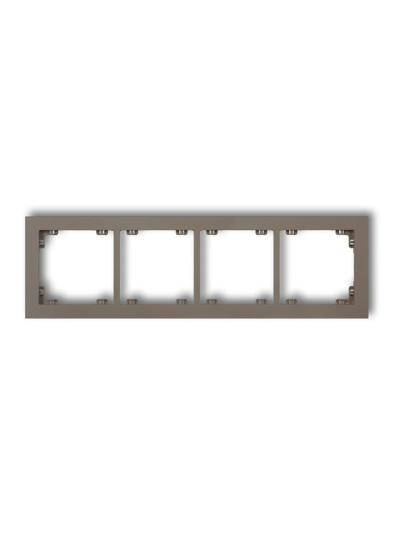 DECO Ramka uniwersalna podczwórna z tworzywa DECO Pastel Matt czekoladowa