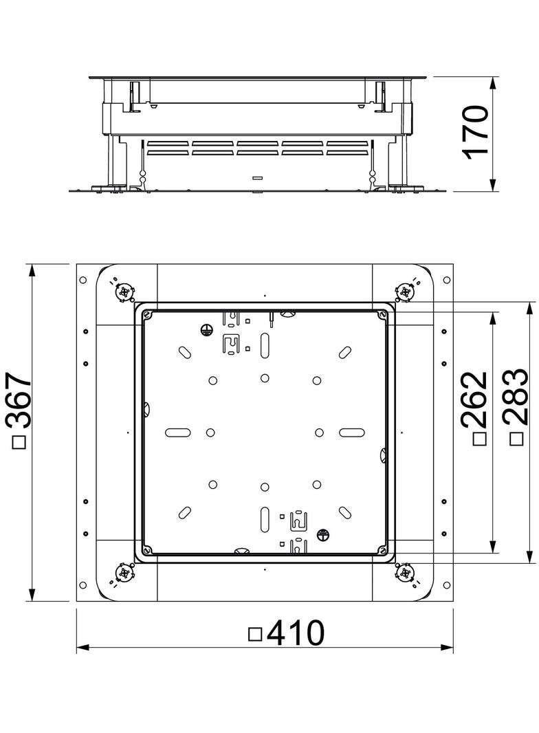 UZD115170/250-3, PUSZKA PRZELOTOWA I ROZGAŁĘŹNA 410X367X115