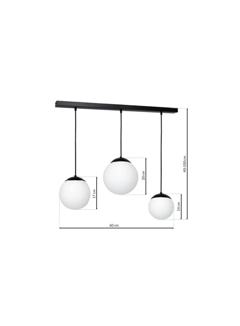 Milagro lampa wisząca Lima 3xE14 czarno/biała MLP6524